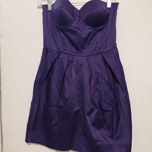 XXI purple strapless dress